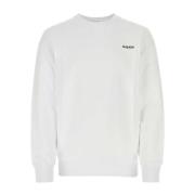 Klassisk Hvid Bomuldssweatshirt