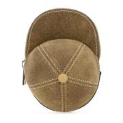 Mini Cap Crossbody Taske i Cappuccino Suede