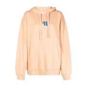 Apricot Bomuld Hoodie med Logo Print