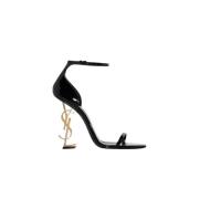 Opyum Sandals In Patent Leather With A Gold-Tone Heel