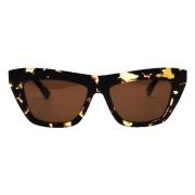 Brune skildpaddemønstrede firkantede solbriller