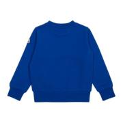 Blå Sweater med Logo Broderi