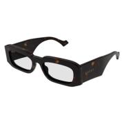 Rektangulære optiske briller i Havana