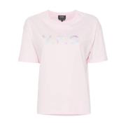 Pink T-shirt Lige Snit