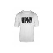 Hvid Bomuld T-Shirt med HPNY Print