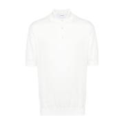 Hvid Polo Shirt med Broderet Logo