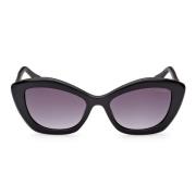 Elegante Cat-Eye Solbriller med Røgfarvede Linser