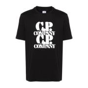 Sort Grafisk T-shirt - CP Company