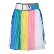 Multifarvet Elastisk Talje Nederdel