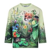 Grøn Blomstret Sweatshirt