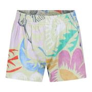 Blomstret Ivory Casual Shorts