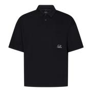 Sorte T-shirts og Polos med Kontrast Logo Broderi