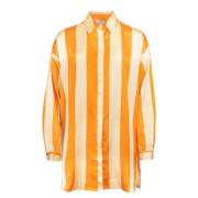 Felina LS Skjorte - Orange Gold Stripe