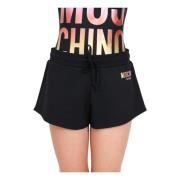 Sorte Shorts med Logo Print til Kvinder