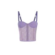 Logo Tulle Bustier Top