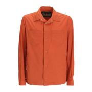 Orange Overshirt med Lommer