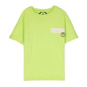 Grøn Bomuld T-shirt med Logo Print
