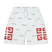 Hvide bomuld Bermuda shorts med All-Over 4G Logo Print