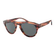 Striped Brown/Dark Grey Sunglasses AR 8146