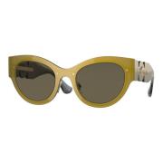 Transparent Brown Gold Solbriller