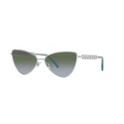 Silver/Green Shaded Sunglasses