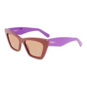 Dark Brown Violet/Light Brown Sunglasses SF929S