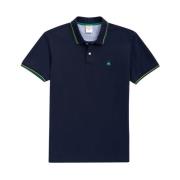 Mørkeblå Guld Fleece Supima Tippet Polo Shirt