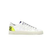 Hvide fluorescerende detalje sneakers