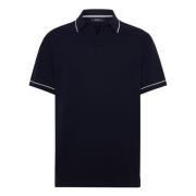 Bomuld Crêpe Strikket Polo Shirt