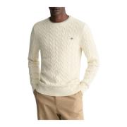 Bomuldskabel C-hals Sweater