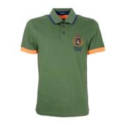 Grøn Polo Shirt med Jacquard Krave