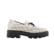 Hvide Grain Læder Loafers 5494