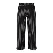 Laurie Donna Loose Crop Trousers Loose 28364 99222 Black Stripe