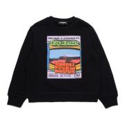 Sweatshirt med hawaiiansk grafik