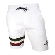 Tricolor Pile Hvid Bermuda Shorts