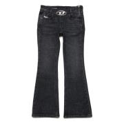 Sort bootcut jeans med spænde - 1969 D-Ebbey