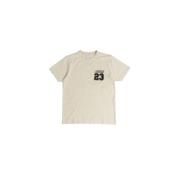 Beige Slim Fit Tee-Shirt med Broderet Logo