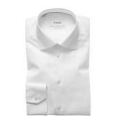 Formelt hvidt skjorte med ekstra lang ærme