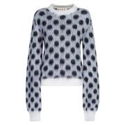 Mohair Blend Polka Dot Pullover