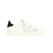 Læder Sneakers & Sports Off White+Black