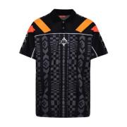 Geometrisk Print Polyester Polo