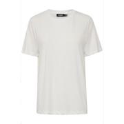 Løstsiddende T-shirt i Knækket Hvid