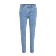 Slim Fit Jeans i Lys Blå Vasket Denim