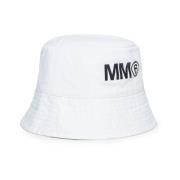 Hvid Bucket Hat med Logo Print