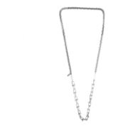 Audrey Chain Mix Necklace Silver Plating