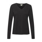 Cream Naia Long Sleeve T-Shirt Toppe T-Shirts 10605255 Pitch Black