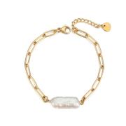 Jasmin Waterproof Link Pearl Bracelet