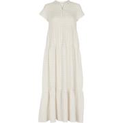 Basic Apparel - Ember Layered Dress - Birch / Amber Brown / Blue Horiz...