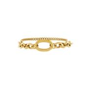 Courage Waterproof Pre Layered Chunky Bracelet 18 Carat Gold