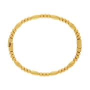 Passion Waterproof Oval Bangle Bracelet 18K Gold Plating